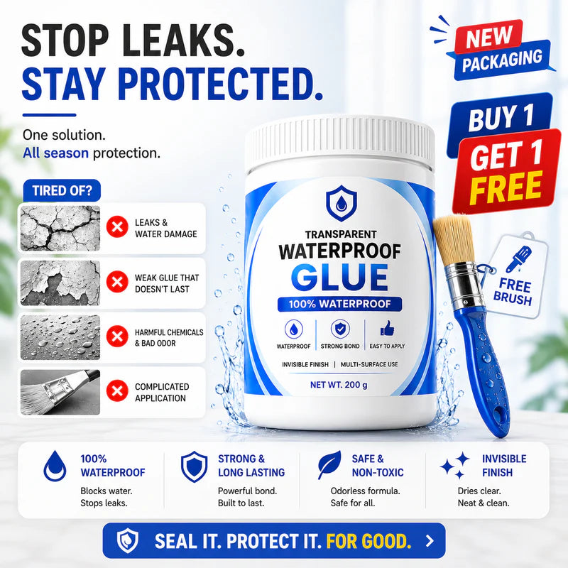 Crevery™ - Transparent Waterproof Glue + Free Brush © ( BUY 1 GET 1 FREE )