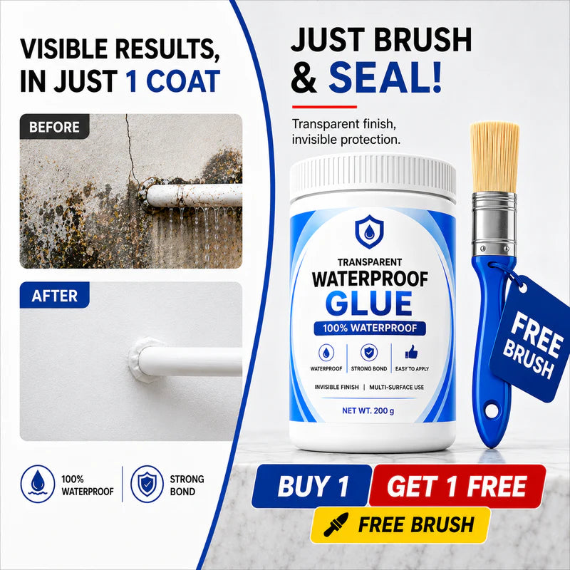 Crevery™ - Transparent Waterproof Glue + Free Brush © ( BUY 1 GET 1 FREE )