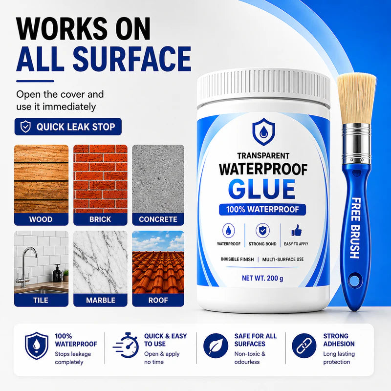 Crevery™ - Transparent Waterproof Glue + Free Brush © ( BUY 1 GET 1 FREE )