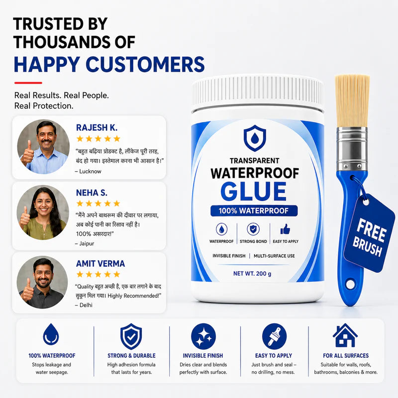 Crevery™ - Transparent Waterproof Glue + Free Brush © ( BUY 1 GET 1 FREE )